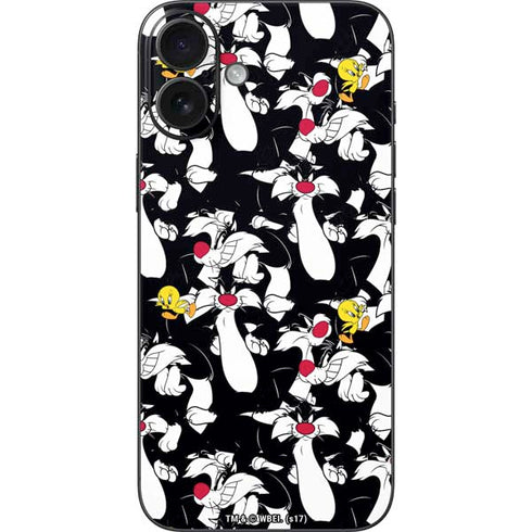 Looney Tunes Sylvester and Tweety Super Sized iPhone 16 Plus Skin